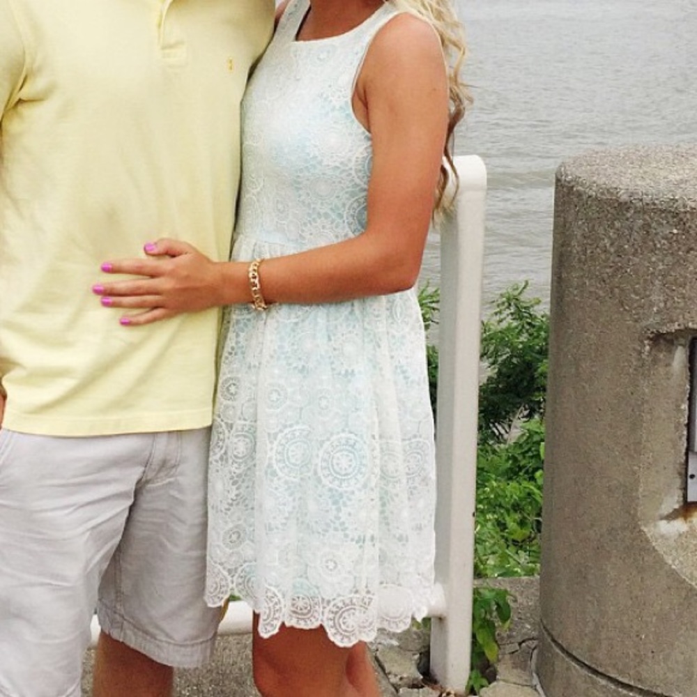 LIGHT BLUE LACE DRESS💙